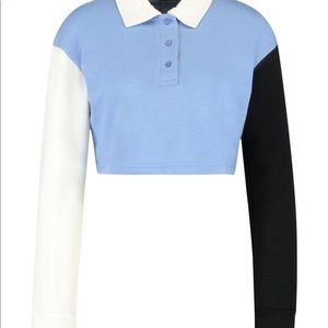 3 color sweater crop top